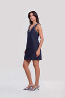 Embellished Denim Mini Dress