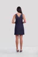 Embellished Denim Mini Dress