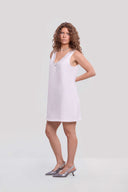 Embellished Linen Mini Dress