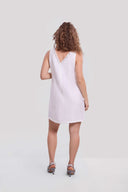 Embellished Linen Mini Dress