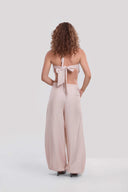 Embellished Halter Linen Set
