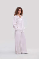 Embellished Linen Shirt Set
