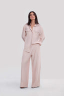 Embellished Linen Shirt Set